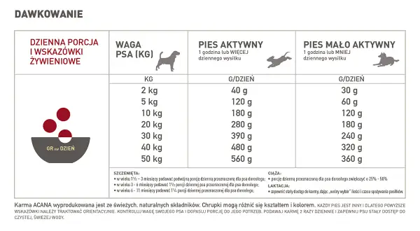 Ile mokrej karmy dla psa tabela - uniknij błędów w karmieniu psa